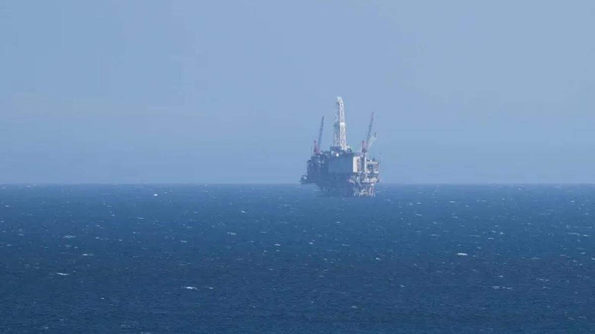 Platform Harmony, seen from the Gaviota Coast of Santa Barbara County, is one of three oil platforms owned by Sable Offshore Corp. The company plans to restart production, which has been shut down since an onshore pipeline ruptured and caused the 2015 Refugio oil spill.