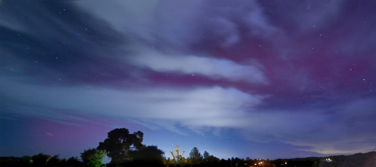 The northern lights shine above SLO County on Oct. 10, 2024.