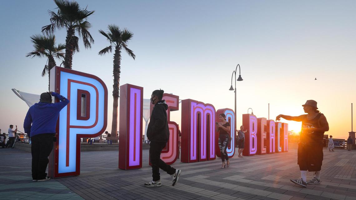 Pismo Beach unveiled a massive new neon sign that was instantly a destination for selfies, as well as other improvements to its Pier Plaza.