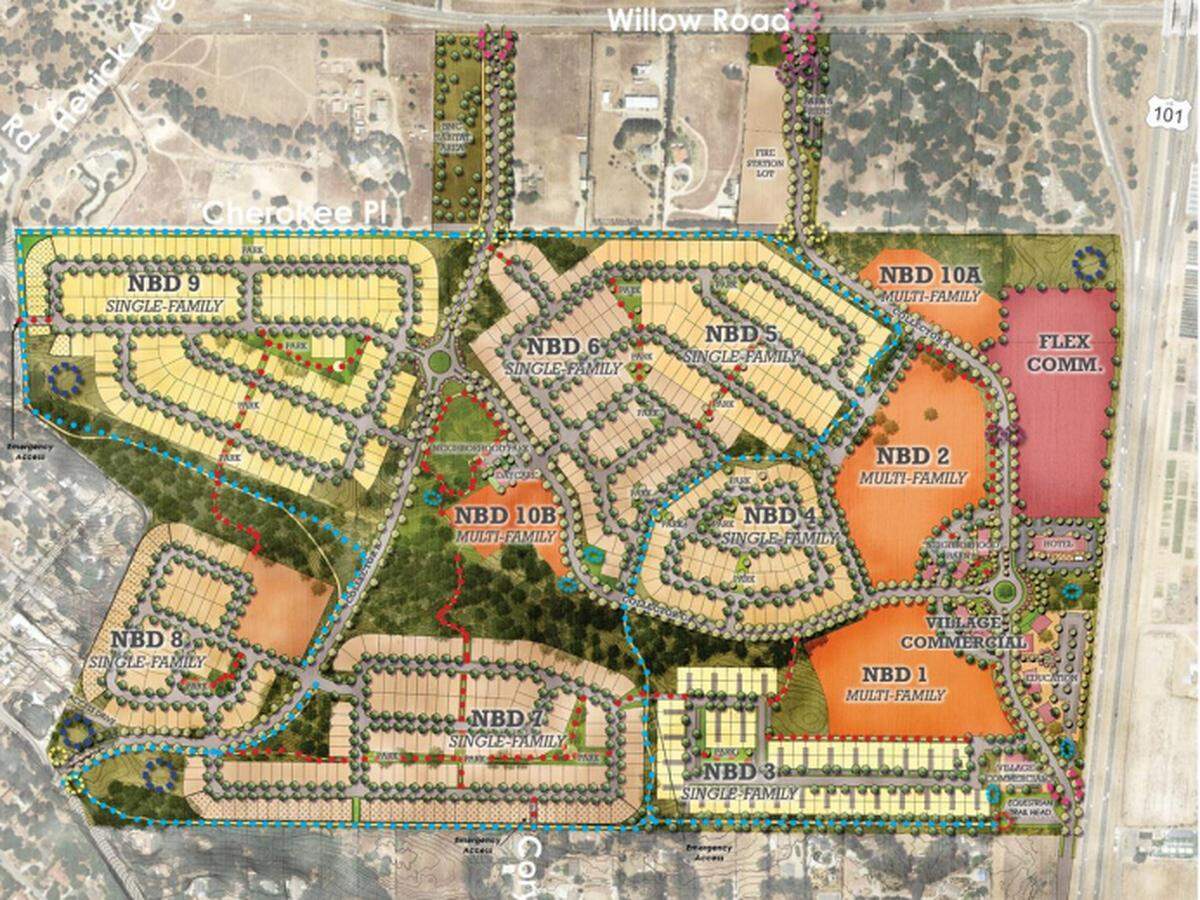The Dana Reserve housing project would add 1,470 housing units of varying size to a 288-acre piece of land in Nipomo that is currently home to an oak tree ecosystem.
