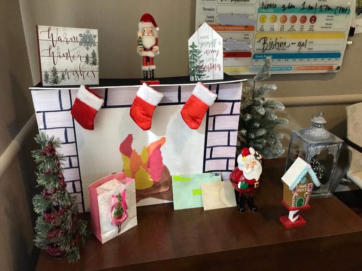 A room decorated at French Hospital Medical Center in San Luis Obispo for the Christmas holidays. No visitors are allowed at the SLO County hospital in light of the coronavirus pandemic.