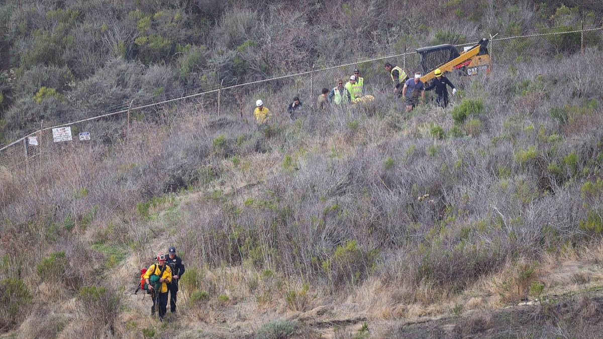 Water rescue response at Pirate’s Cove parking lot included Port San Luis Harbor Patrol, Calfire and CHP H-70 Dec. 28, 2023. Construction crews also assisted.