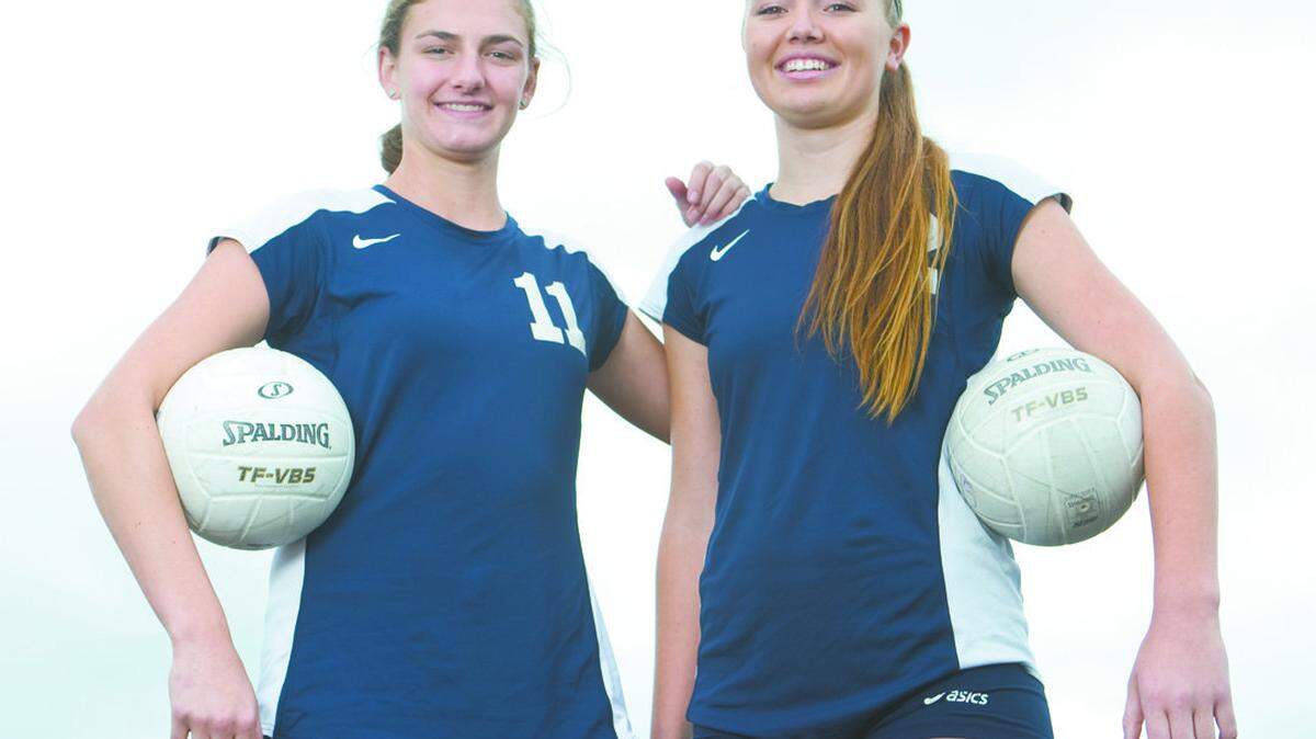 Arroyo Grande volleyball players Emily Sonny, left, and Ashlyn Herlihy led the Eagles to a PAC-8 title this year.
