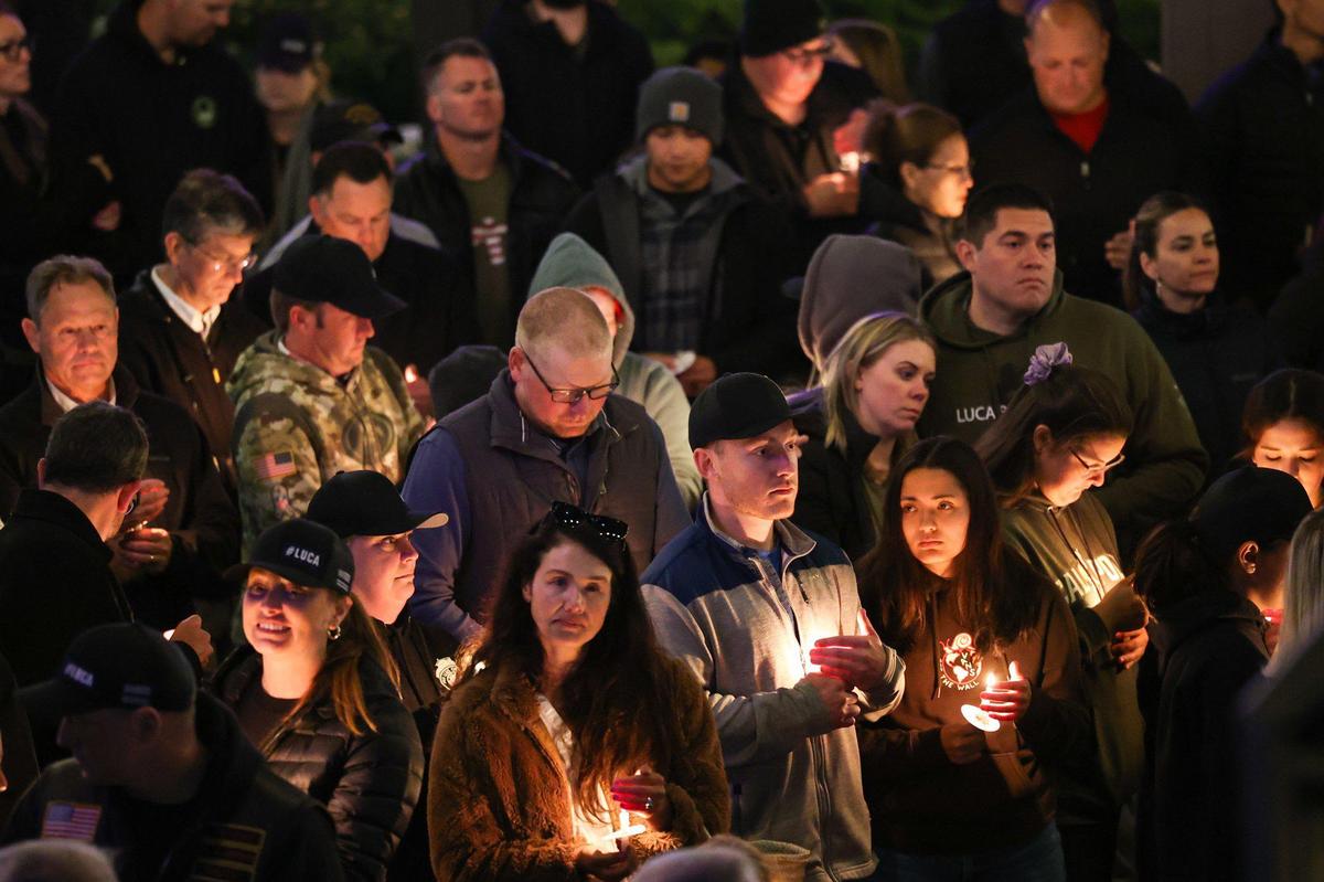Over 200 people filled Mission Plaza on May 10, 2022, to remember San Luis Obispo Police Det. Luca Benedetti.
