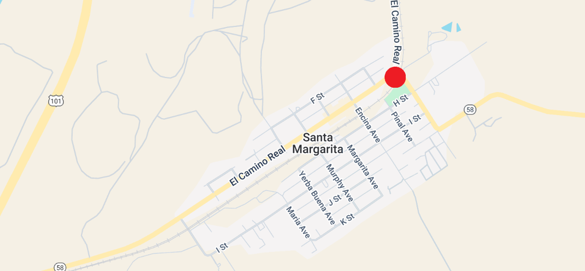 The intersection of Highway 58 and El Camino Real in Santa Margarita will be closed from 6 a.m. on Saturday, Nov. 22, through noon on Tuesday, Nov. 25.