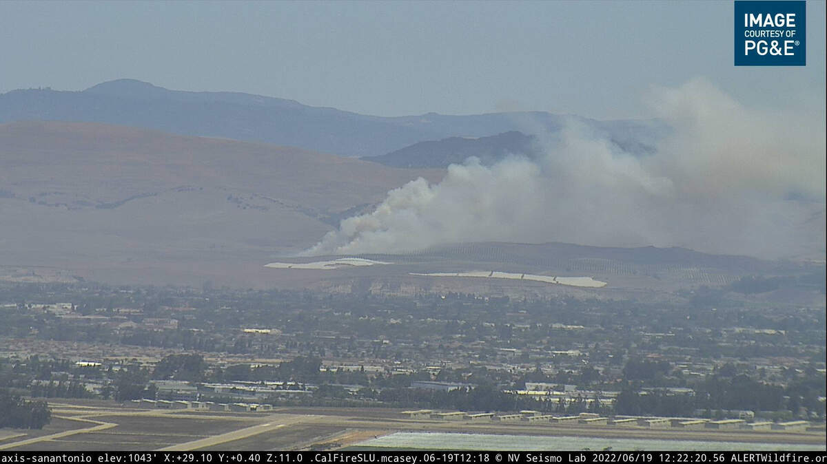 Cal Fire is responding to a vegetation fire near Highway 166 in Santa Maria on Sunday, June 19, 2022.