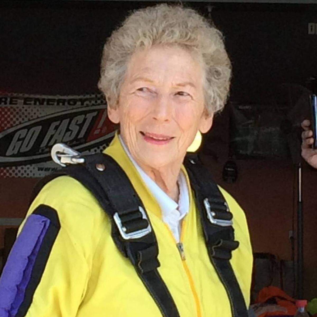 Zola Lykins, “sister-in-love” to columnist Kathe Tanner, anticipates her first skydive on her 80th birthday.