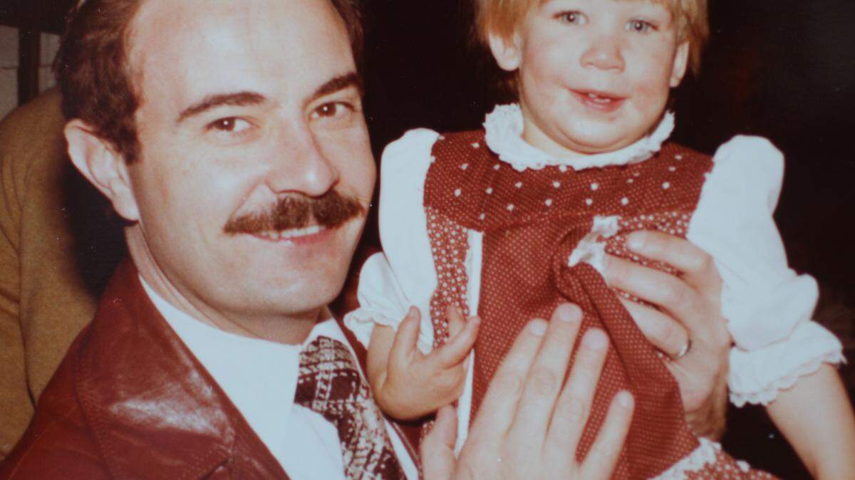 Joe Roleau with the daughter he and wife, Yvonne, adopted in 1982.