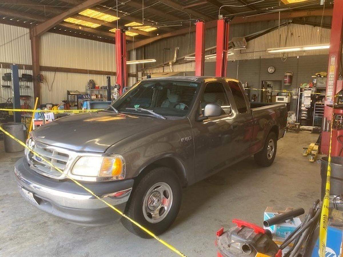 The 2003 Ford F-150 was towed away from the Hidden Oaks Village apartments in Atascadero on Friday, March 14, 2025, following a fatal hit-and-run crash that killed a boy on El Camino Real.