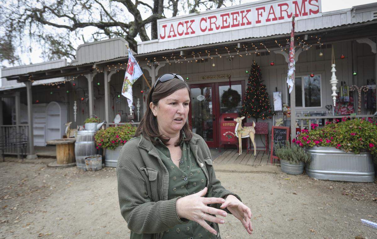 Mandy Evenson, co-owner, recalls the feeling like being shaken in a snow globe at her home near Jack Creek Farms on Highway 46. According to USGS app, 77 earthquakes of various sizes have shaken Jack Creek Farms in the last few weeks as of Dec. 19, 2025.