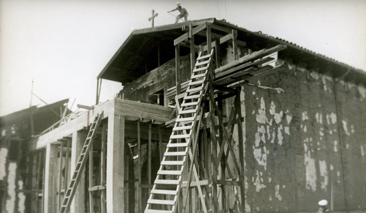 Renovation is underway in this photo dated Aug. 1, 1934 by Rocky Dana.