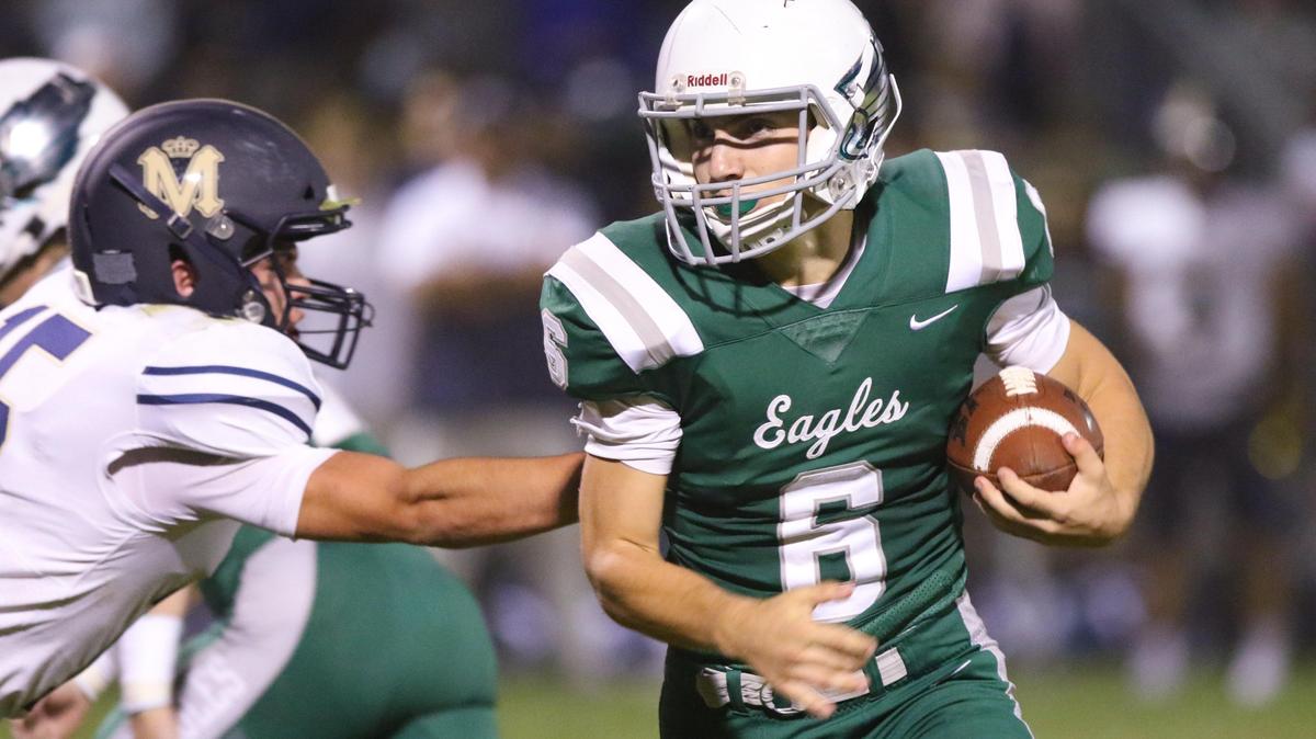 Joshua Berna runs. Mission Prep plays at Templeton as the two top teams in the Ocean League face off. David Middlecamp 10-25-2019