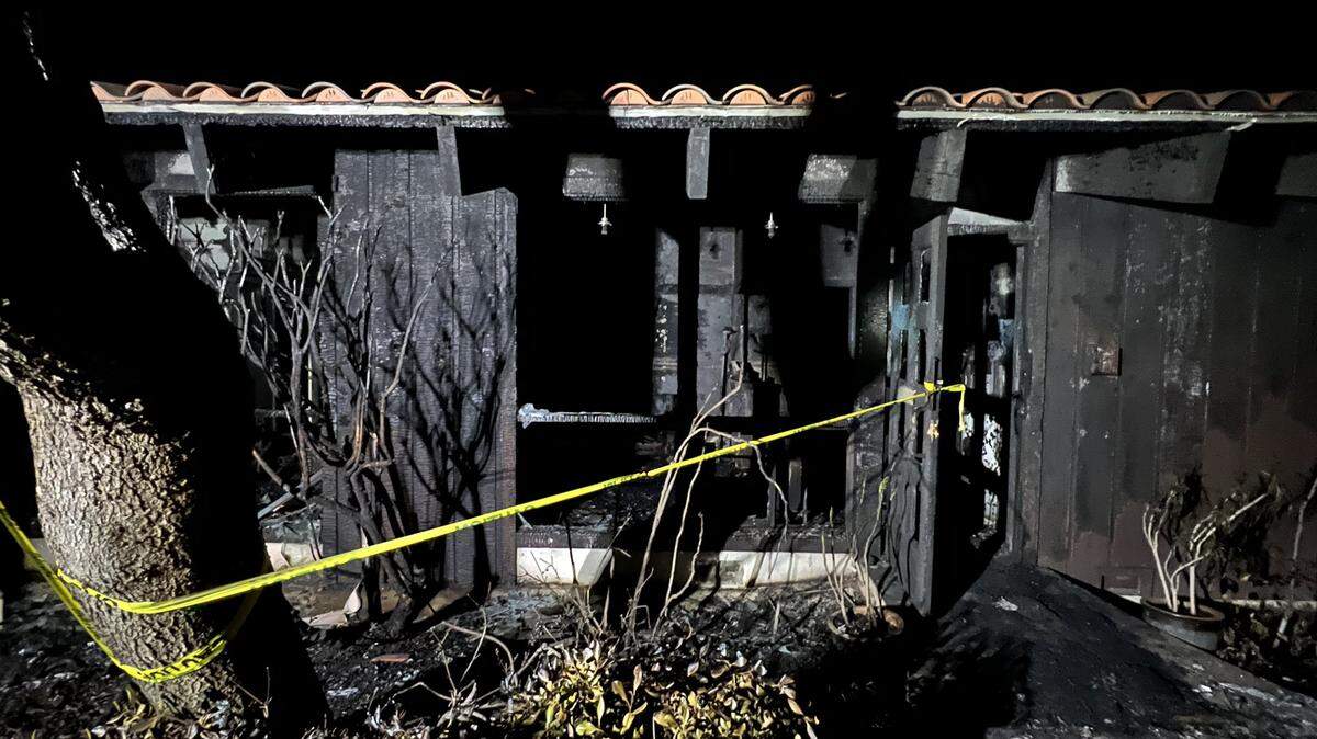 Two dental offices in the Fremont Plaza on Peach Street in San Luis Obispo were destroyed in a suspicious early morning fire on Saturday, Jan. 27, 2024.