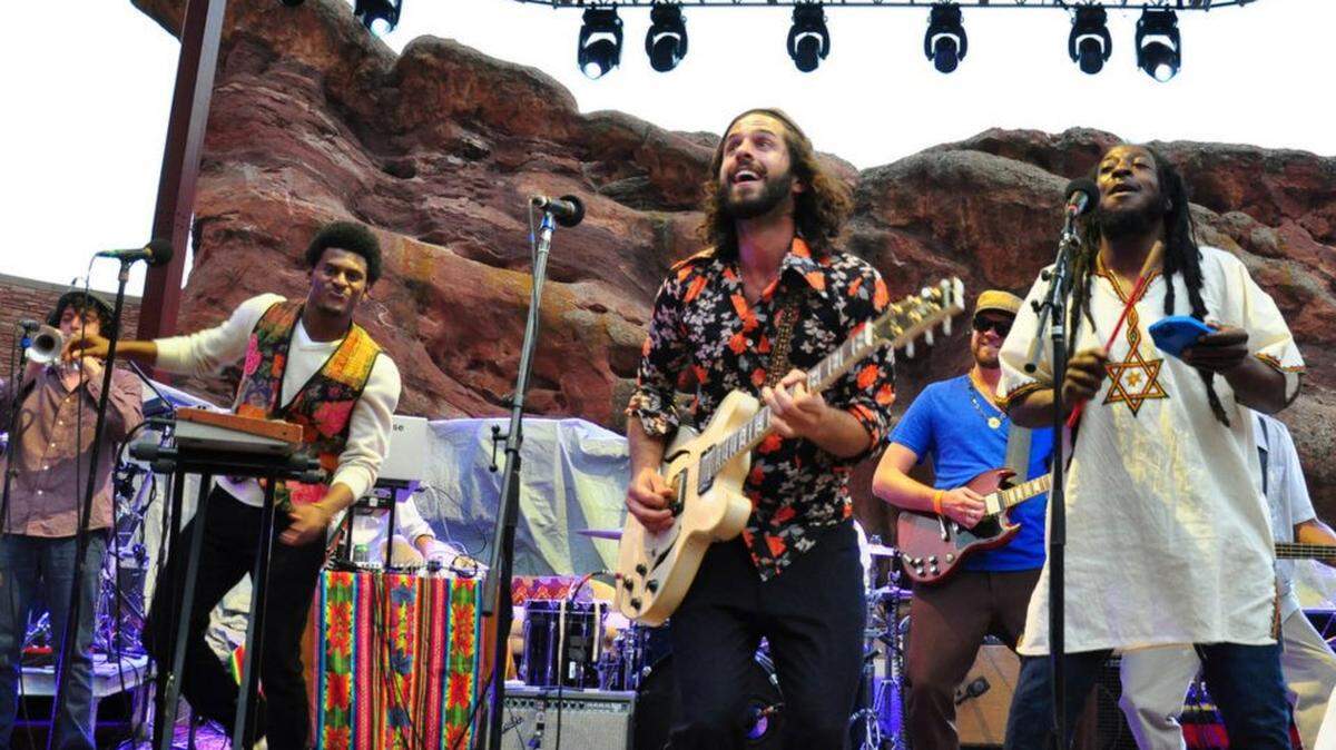 Afrolicious, playing Saturday at the Stone Soup Music Festival and Street Faire, performs at the Red Rocks music festival near Denver.