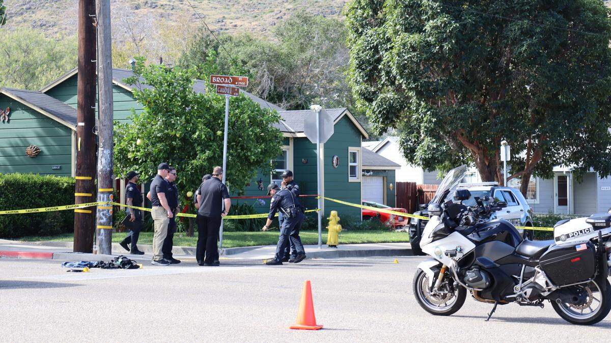 Broad Street was closed at Caudill Street as the San Luis Obispo Police Department investigated a fatal crash on March 24, 2026.