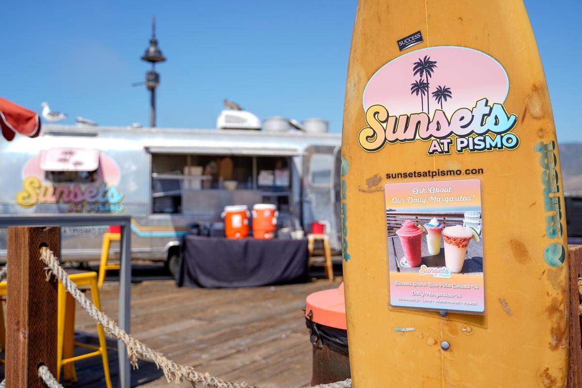 The main sign for Sunsets at Pismo, pictured here on Wednesday, Aug. 27, 2025. Sunsets at Pismo will close permanently at the end of October due to a zoning error by the city of Pismo Beach.
