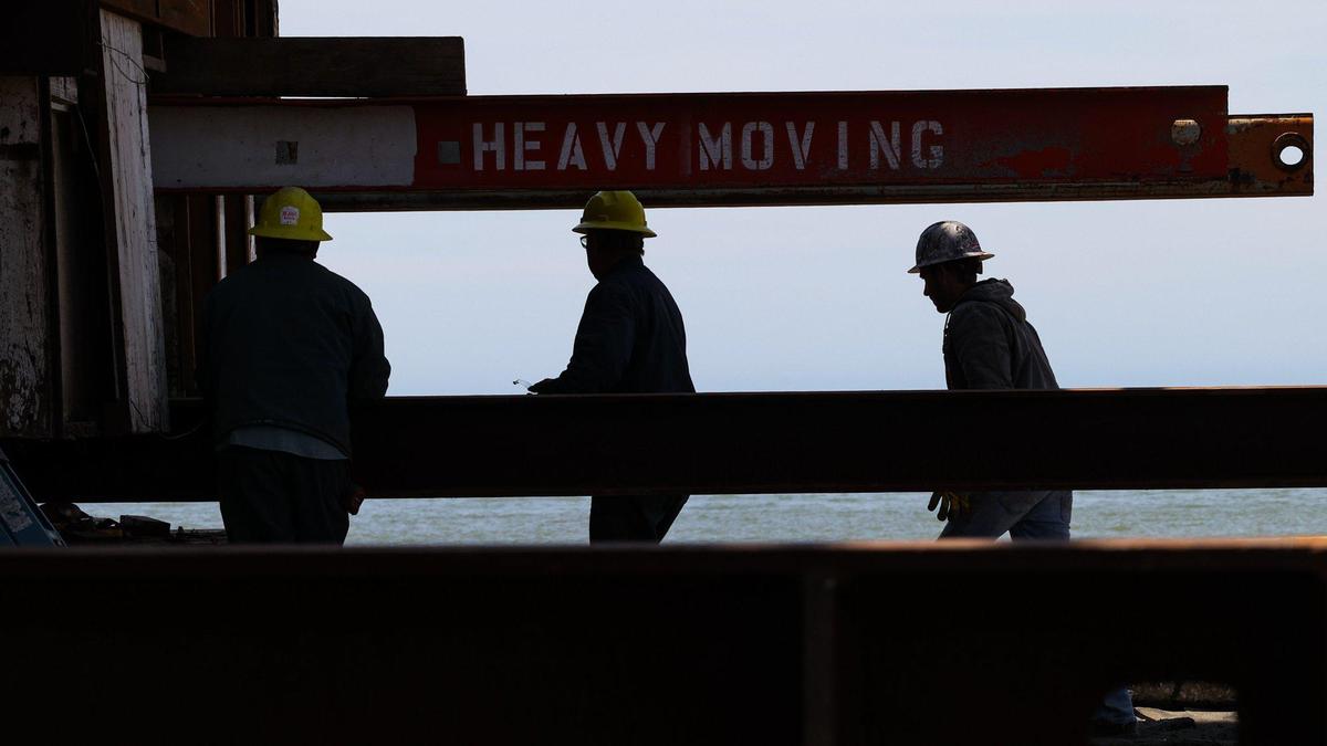 The Cayucos Veterans Memorial Hall is being moved so workers can replace the foundation as the historic 1870s structure is being renovated. Dinuba House Movers Inc. is shifting the building.