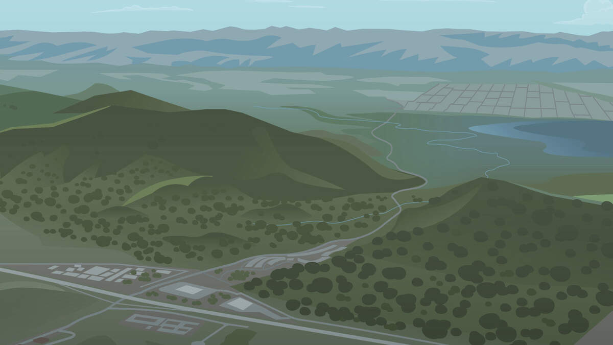 A rendering shows where a new pipeline could supply state water to Los Osos from Highway 1.