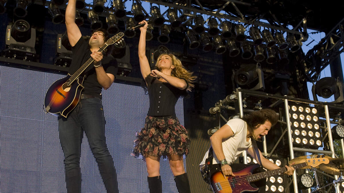 The Band Perry opens for Rascal Flatts on Tuesday, July 23, 2013, at the California Mid-State Fair.