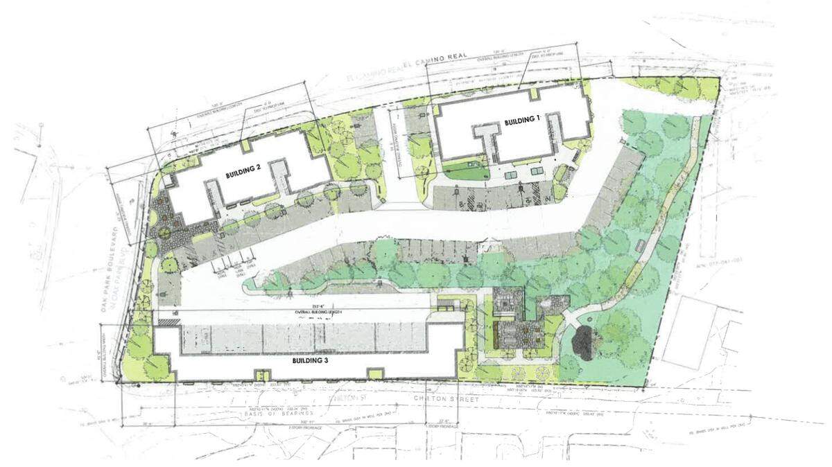 Concept art from RRM Design shows the layout of a 63-unit Housing Authority of San Luis Obispo affordable housing project at 700 N Oak Park Boulevard. HASLO executive director Scott Collins said the project is likely to break ground in early December.