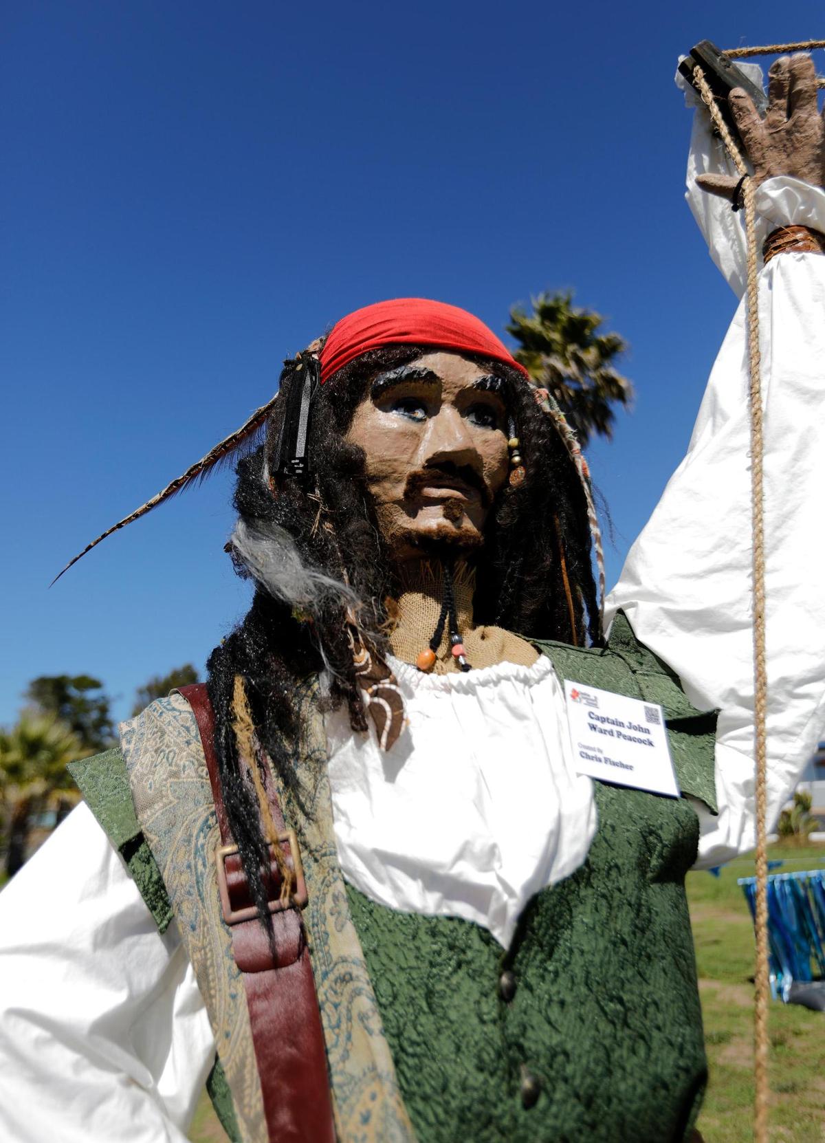 Cambria’s famous scarecrows are spread out from Cambria to San Simeon to the north. The “Kraken” is the largest scarecrow in the “Pirate’s Cove” located next to San Simeon Bar and Grill, 9520 Castillo Drive in San Simeon.