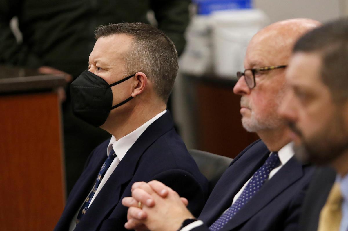 Paul Flores, left, was sentenced to 25 years to life in prison for the 1996 murder of Kristin Smart, at Monterey County Superior Court in Salinas on March 10, 2023.