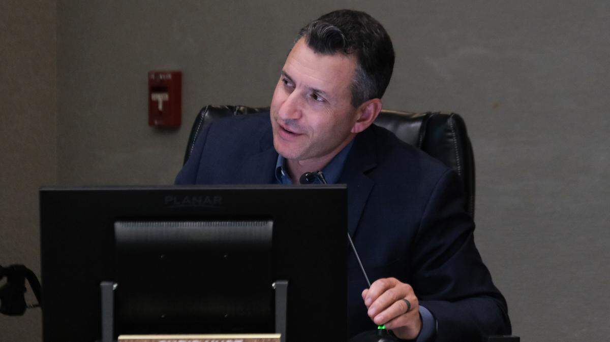 Paso Robles Interim City Manager Chris Huot attends a Paso Robles City Council meeting on Election night on Nov. 5, 2024.
