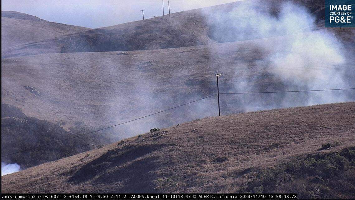 Cal Fire responds to vegetation fire off Highway 1 in SLO County