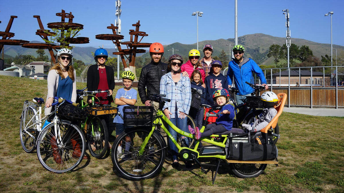 Members of SLO Streets for All at Santa Rosa Park in San Luis Obispo.