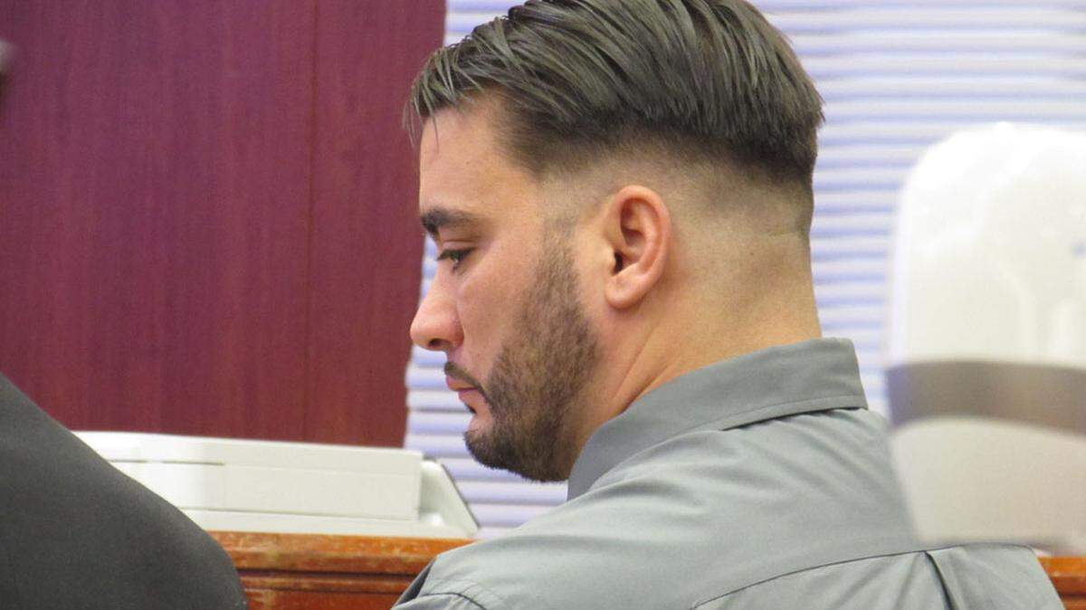 Jonathan Highley sits in Santa Maria Superior Court during his sentencing hearing after being convicted of killing Anthony “Tony” San Juan in 2017.