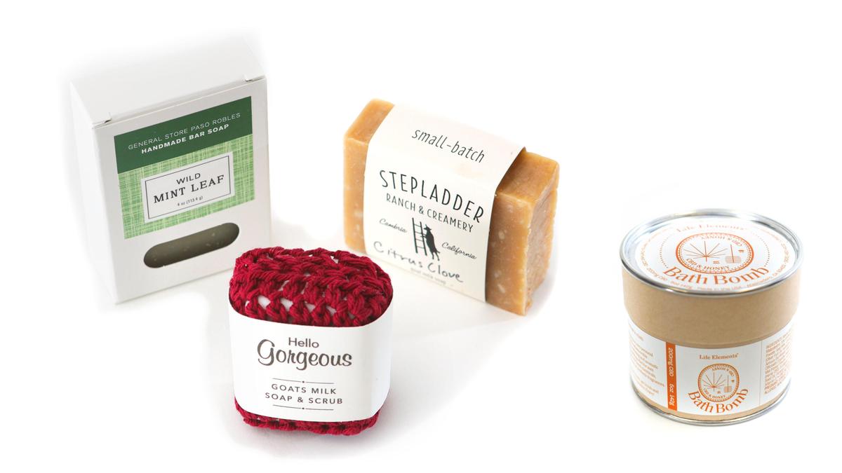 Local soaps in a variety of scents and CBD bath bombs are great de-stressers.