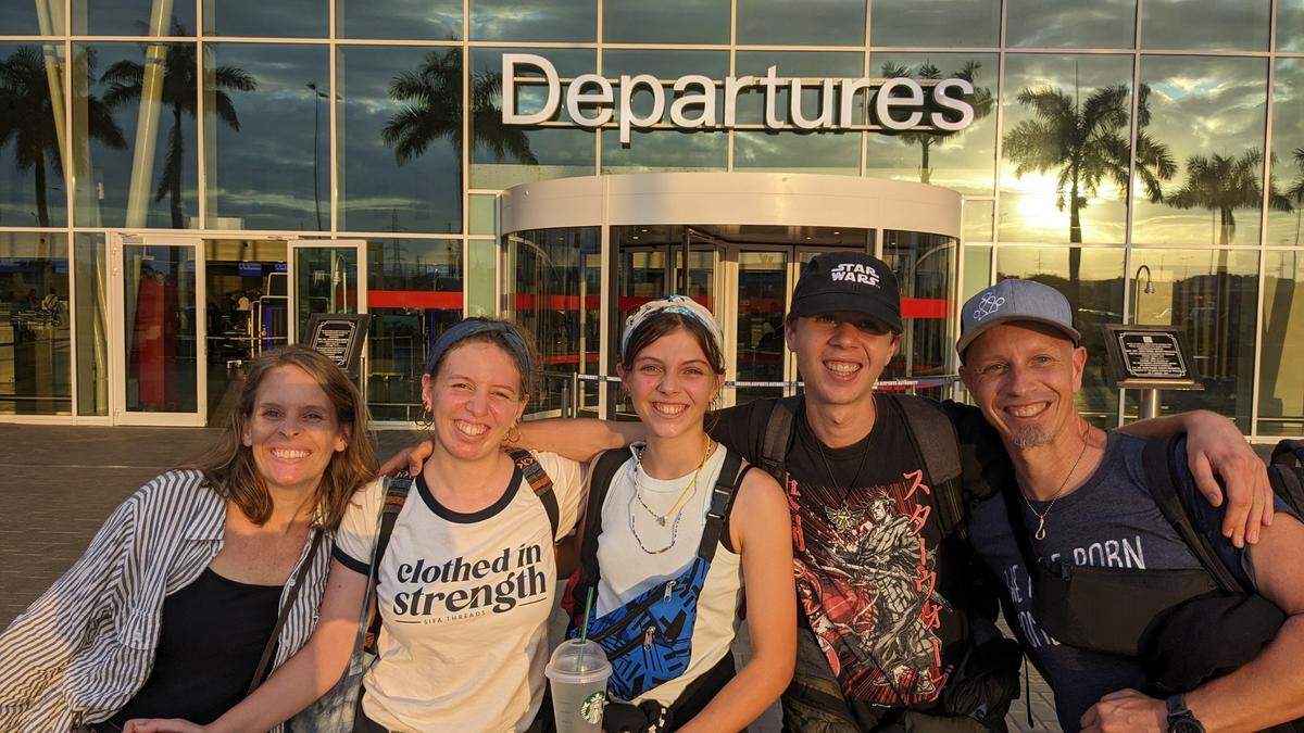 The Babcock family is shown on June 17, 2024, their last day in Tanzania before heading to Cambria and dad Adam Babcock’s new mission as pastor of Cambria Vineyard Church. They are, from left, mom Leslie, daughters Soleil and Selah, son Salem and Adam Babcock.