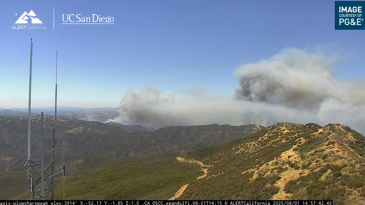 The Gifford Fire broke out in southern San Luis Obispo County on August 1, 2025, burning grassland and brush.