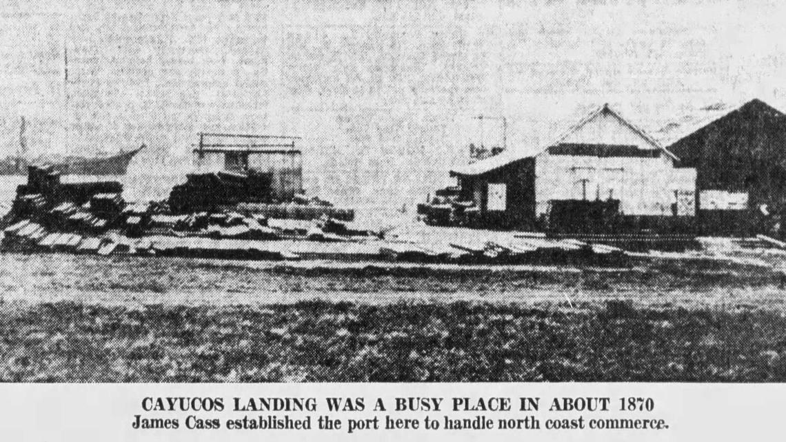 What did Cayucos look like during shipping hub heyday? Photo reveals port in 1870s