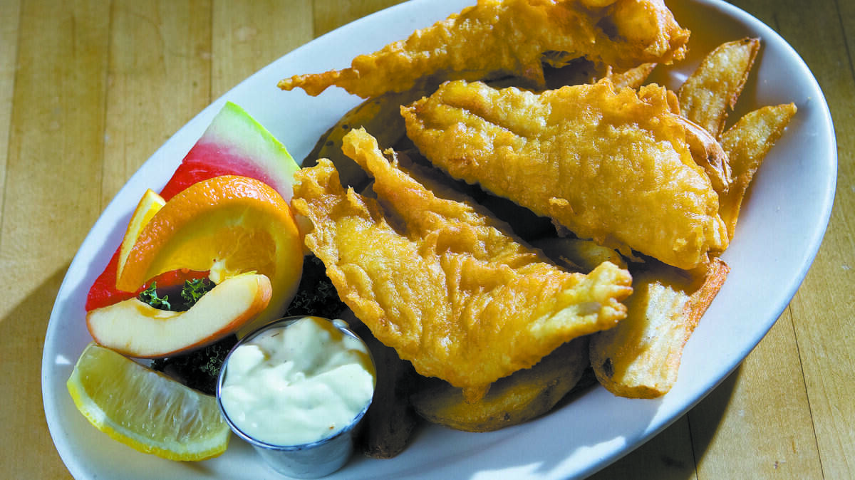 One of the favorites at the Sea Shanty in Cayucos is the fish-and-chips plate.