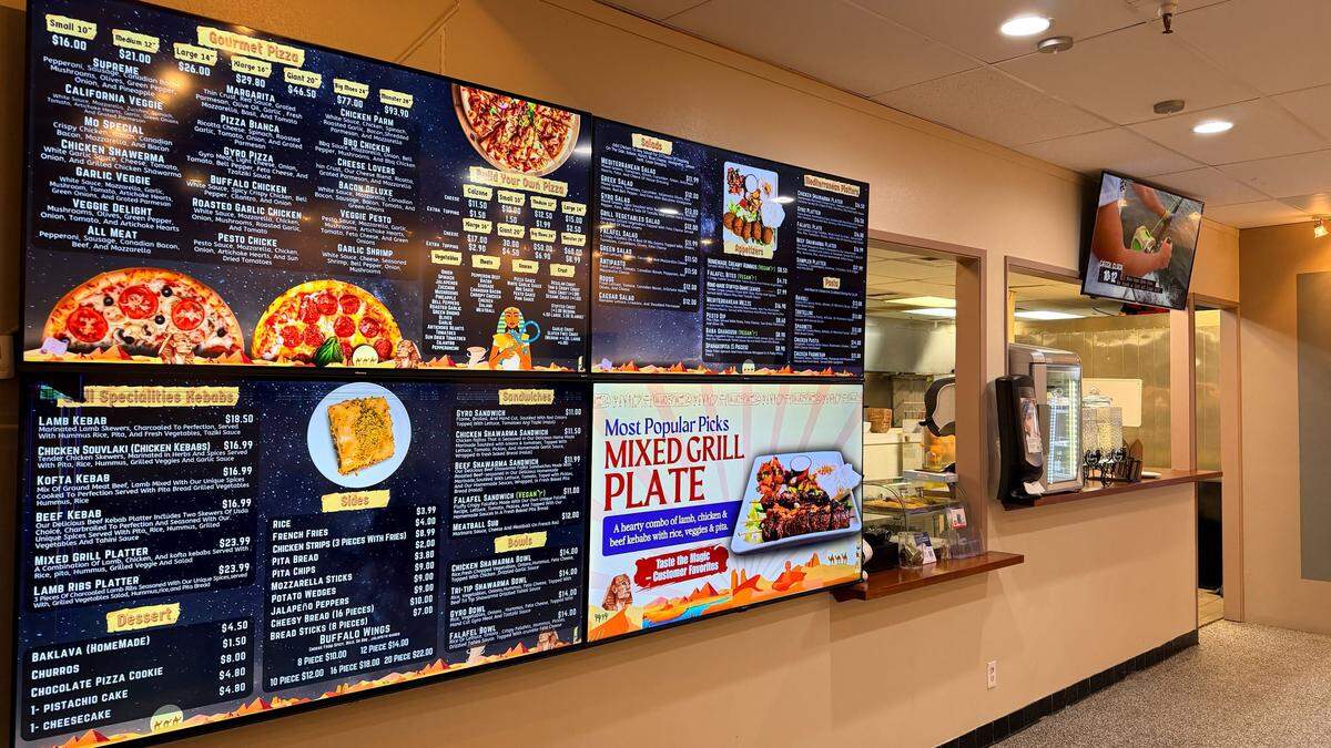 The menu at Mediterranean Spice in Atascadero includes gourmet pizzas, specialty kebabs, salads, platters and more.