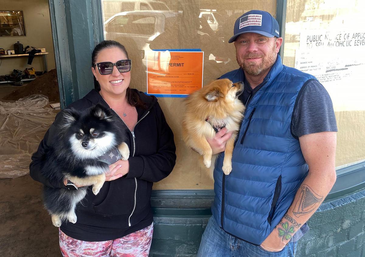 Owners, John and Brynn Grady. Sammy J’s is an Irish bar and grill that opened in a remodeled, historic building that used to be a creamery on Morro Bay Boulevard in Morro Bay.