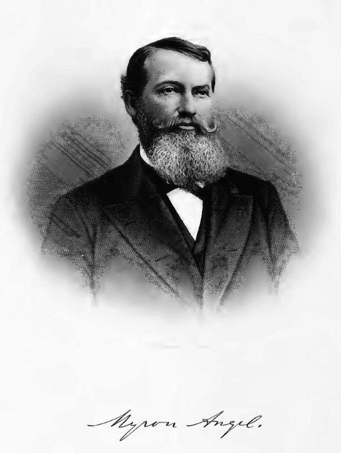 Myron Angel is pictured in 1859, 20 years before his coming to San Luis Obispo County.