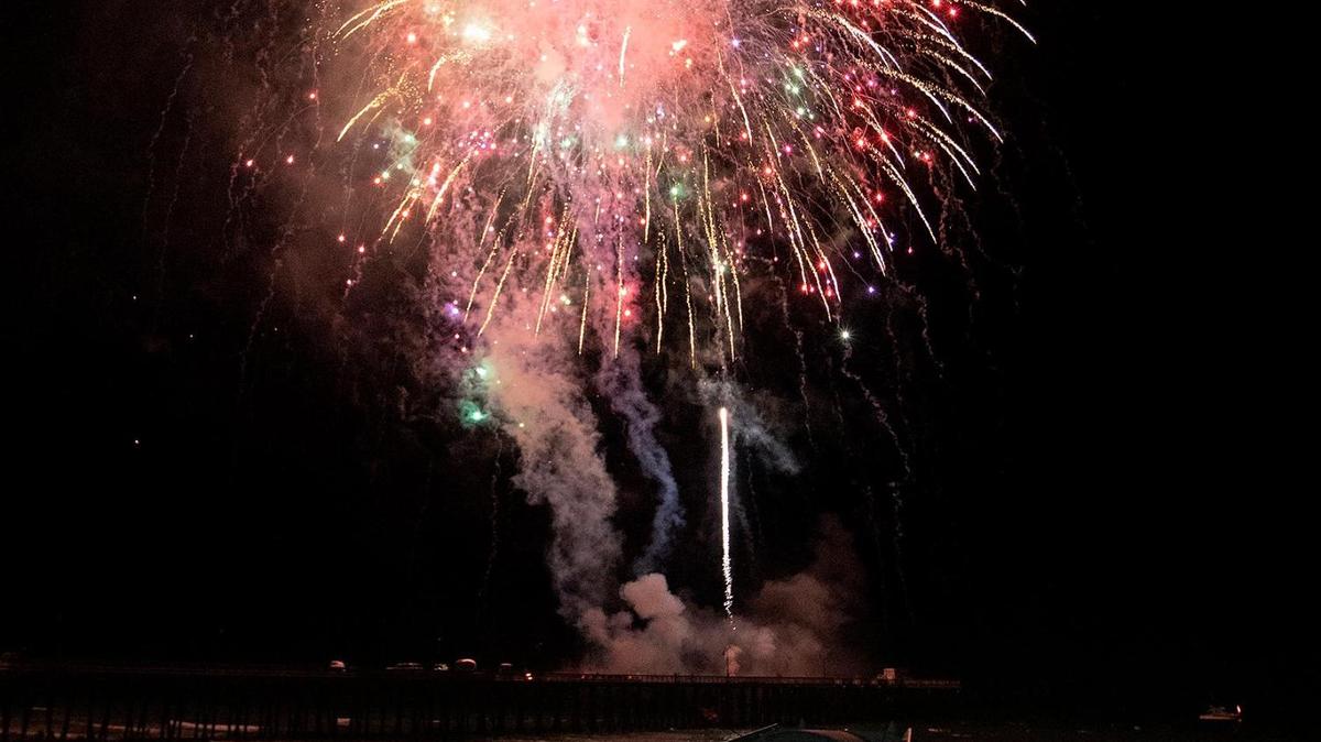 Mild weather and clear skies brought the crowds to the beach for the Pismo Beach firework show, Monday, July 2022.