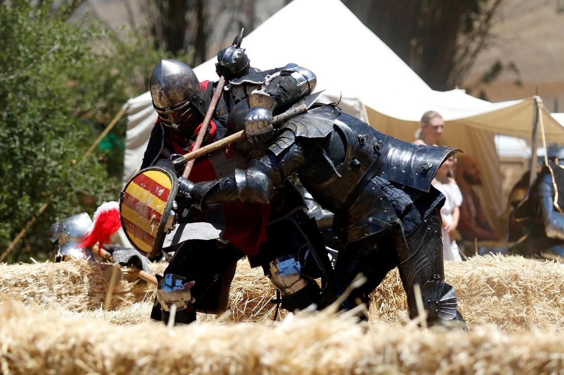The 36th annual Central Coast Renaissance Festival was held in Laguna Lake Park, July 16 and 17, 2022 in San Luis Obispo. The Knight Fight was a full-contact battle where modern-day warriors battle in over 80 pounds of plated armor.