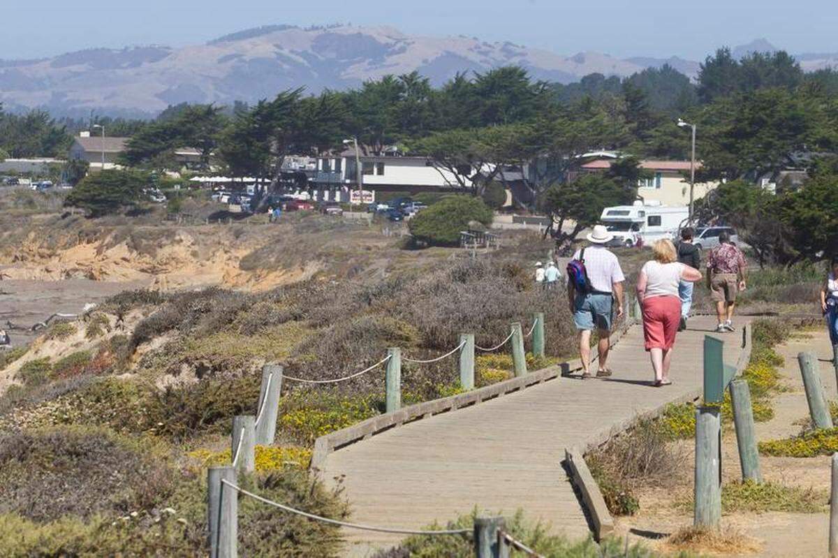 The boardwalk at Moonstone Beach was among the reasons Cambria was listed as a top “off the radar” vacation destination.