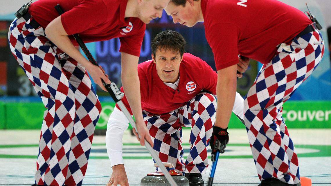 What makes curling so endearing? Maybe Norway's pants