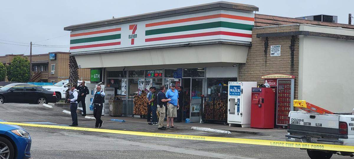 One person was shot at the 7-11 gas station at 4th Street and Grand Avenue in Grover Beach on Aug. 17, 2023.