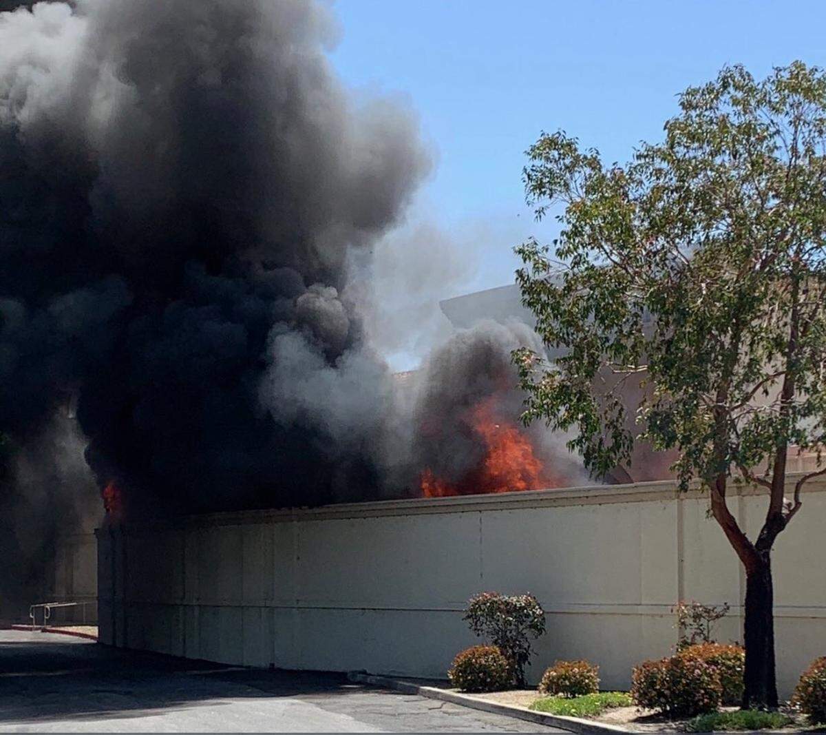 A fire was reported at the Walmart in Arroyo Grande on Sunday. Crews from 5 Cities Fire Authority, SLO City Fire and Cal Fire battled the flames.