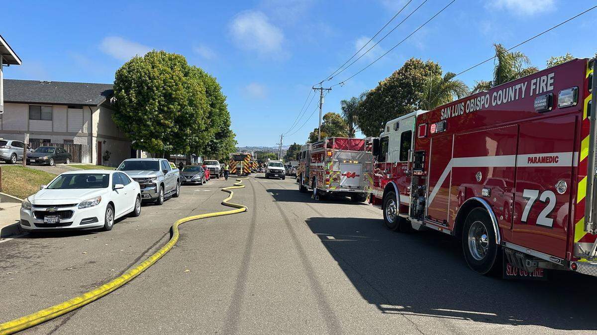Firefighters responded to an apartment fire the 900 block of 14th Street in Grover Beach on Tuesday, July 29, 2025.