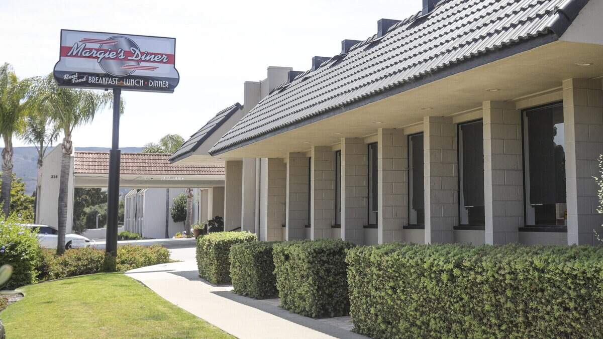 Signs were up announcing the new location of Margie’s Diner on Madonna Road in San Luis Obispo. The location was being finished as of July 13, 2026.