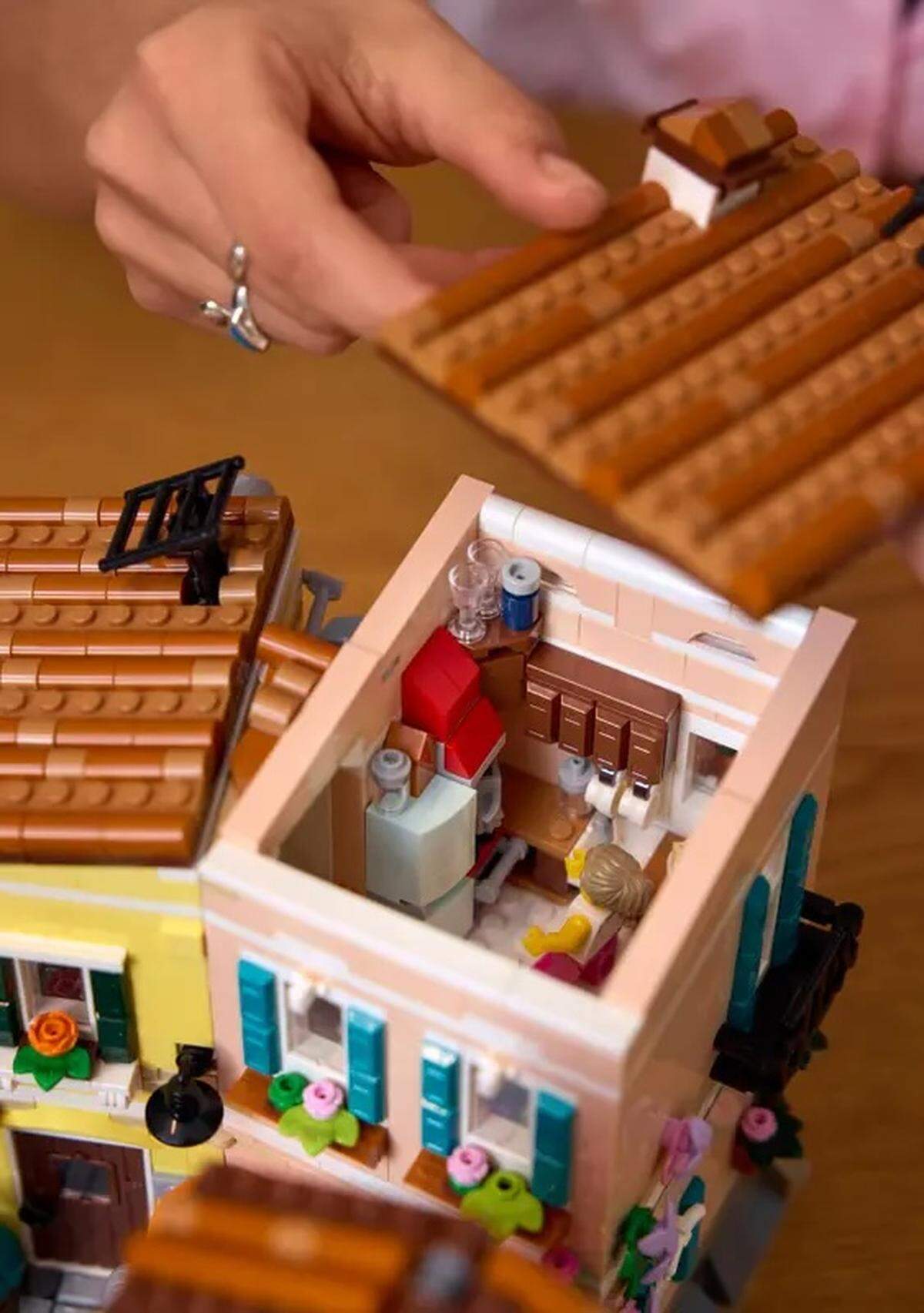 Alex Sahli, a third-year computer science student at Cal Poly, designed an Italy-inspired Lego set through the Lego Ideas program. You can remove the roofs to see what’s happening inside.