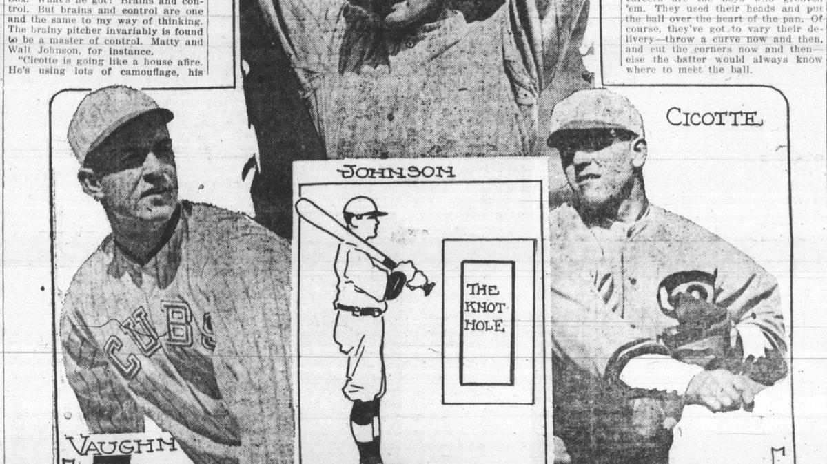 Pitchers mentioned in a Daily Telegram article on July 22, 1919, included Eddie Cicotte, Walter Johnson and Jim Vaughn. The article interviewed a longtime umpire about the strike zone.