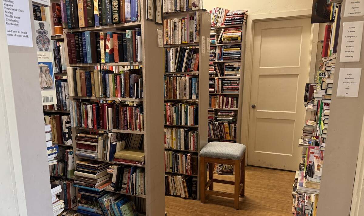 A backroom in A to Z Books