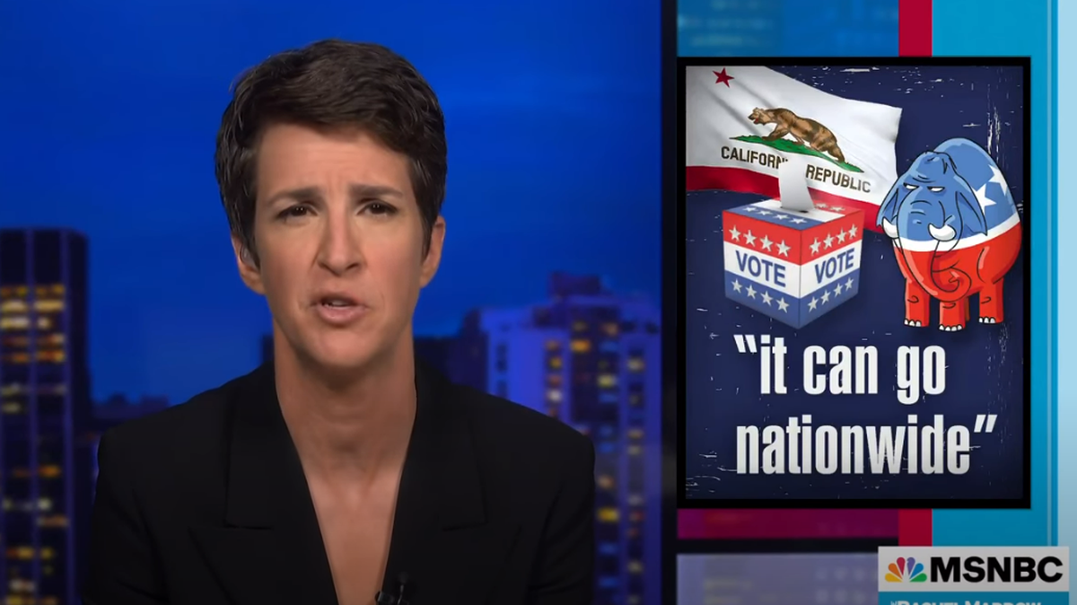 A May 20, 2021, segment of The Rachel Maddow Show prominently features a May 4, 2021, San Luis Obispo County Board of Supervisors meeting in which public commenters spread misinformation about election fraud.
